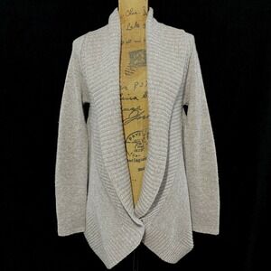 Robert‎ Rodriguez Cardigan MED Chunky Sweater Gray Shawl Collar Cashmere Bl